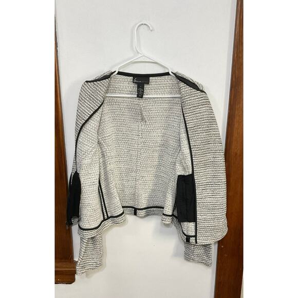 NWT Lane Bryant Knit Boucle Asymmetric Zip Moto Jacket Size 14 Large Sparkly - Picture 4 of 6